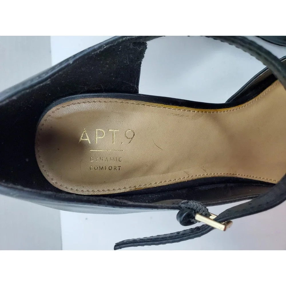 APT 9 Defined Comfort Size‎ 8.5 M Black Point Toe HH Pumps Cushioned Insoles